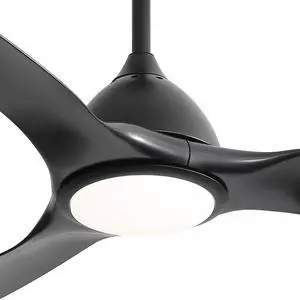 Sofucor 52'' Casual Matte Black Indoor Ceiling Fan with Light Kit and Remote Bedroom Ceiling Fans High CFM Ceiling Fan Dimmable LED Lighting 6-Speed Ceiling Fan Indoor Outdoor