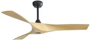 Sofucor Large Airflow Ceiling Fan No Light 52 Inch Modern Ceiling Fan Quiet Reversible DC Farmhouse Ceiling Fan