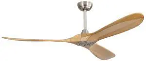 Sofucor 60'' High CFM Ceiling Fan No Light With Remote Control Farmhouse Wood Ceiling Fan Reversible DC