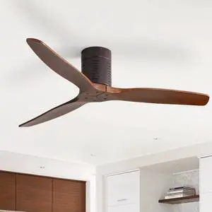 Sofucor 52 Inch Ceiling Fans With Remote Home High CFM No Light Flush Mount Ceiling Fan