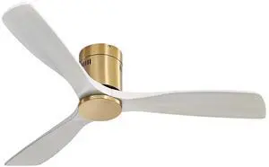 Sofucor 52'' Ceiling Fan Without Lights Modern Flush Mount Ceiling Fan No Light with Remote Control 3 Wood Blades for Bedroom/Farmhouse/Patio/Indoor