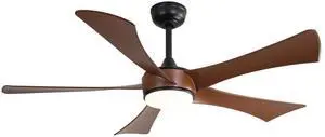 Sofucor 52 Inch High CFM Modern Ceiling Fan with Lights and Remote for Bedroom Living Room Farmhouse Patio Porch Reversible DC Motor Noiseless