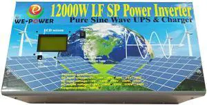 48000W Peak 12000W Power Inverter (6000W 110V Or 6000W 220V) Low Frequency Split Phase Pure Sine Wave Solar Converter 12V DC To 110V,220V AC 60Hz Frequency With UPS / Battery Charger / LCD Display