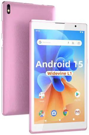 COOPERS Tablet Android 15 Tablets 7 inch, 6GB RAM, 32GB ROM Support 1TB Expand Computer Tablet PC, Quad-Core Processor, IPS Touch Screen, 2+5MP Dual Camera, 3000mah Battery, WiFi Tableta, Pink