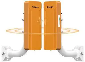 CPE468 Dual Band Wireless Bridges with Bracket Mounts, 3KM Long Range Gigabit WiFi Bridge, 2.4GHz & 5.8GHz Outdoor Wireless Ethernet Bridge for Point-to-Point and Point-to-Multipoint Network Extend