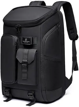 TANGCORLE Carry on Travel Backpack for Men Women,30L Multi-Pocket 17.3inch Laptop Backpack, Sports Gym Tennis Badminton Backpack with Shoe Compartment-Black