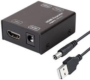 DTECH HDMI Signal Amplifier Booster Repeater 4K 60Hz YUV 444 18Gbps 1080P HDCP 2.2 CEC 3D 4K2K Extender Boost up to 164 Feet Compatible with VR TV Box Blu-ray Player HDTV Monitor Projector Computer