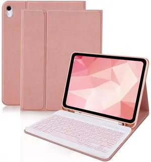COO Keyboard Case for iPad Air 5th Generation (2022)/ iPad Air 4th Generation (2020)/ iPad Pro 11 (2018), Detachable Wireless Keyboard, Built-in Pencil Holder