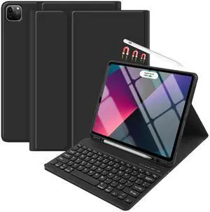 TaIYanG for iPad Air 13 inch M2 (2024) Case with Keyboard, Keyboard Case for iPad Pro 12.9 6th Generation 2022, Detachable Wireless Keyboard for iPad Pro 12.9 5th 2021 Case with Pencil Holder
