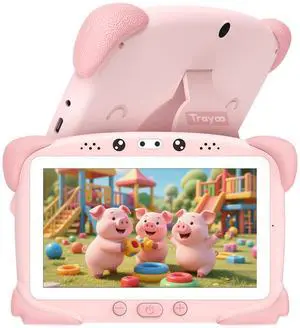 Kids Tablet 7 inch Toddler Children Learning Tablet with WiFi, Parental Control, Education Learning Apps, Yutube, Tablets for Toddlers Ages 3 to 14 (Pink)