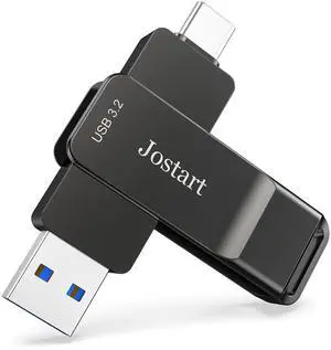 Jostart- 512GB USB C Thumb Drive up to 1000MB/s,Fast USB C Flash Drive,External SSD Flash Drive Type C+USB A 3.2 Gen 2 Flash Drive,USB C Memory Stick for iPhone 15/PS4/Android Phone/Tablet/Windows/Mac
