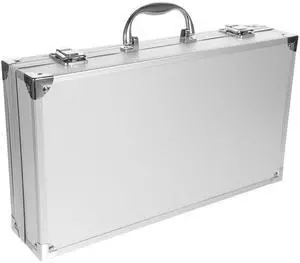 ERINGOGO Aluminum Attache Case - 14inch Lock Metal Briefcase with Ripple Foam, Hard Aluminum Carrying Case, Universal Portable Tool Case for Laptop/Luggage/Instrument, White