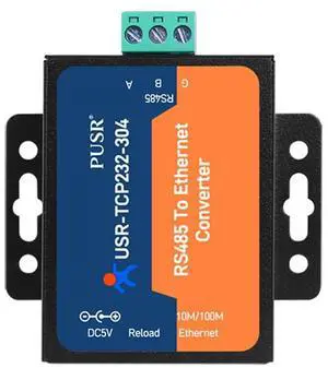 PUSR TCP232-304 RS485 to TCP/IP Converter Serial Device Server Support Modbus Gateway Built-in Webpage RS485 to Ethernet Converter