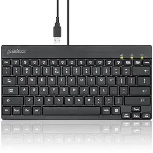 Perixx PERIBOARD-326 Wired Mini Backlit USB Keyboard with Low Profile Keys, US English Layout (11607)
