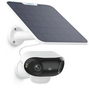 REOLINK Argus 4 Pro, 4K Solar Security Cameras Wireless Outdoor, 8MP for Home Security, ColorX Night Vision, 180° No Blindspots, 5G/2.4GHz WiFi 6, AI Detection, No Monthly Fee, Home Hub Compatible