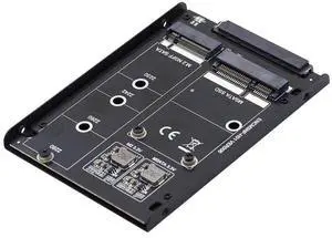 NFHK Dual MSATA NGFF B+M SSD Card JBOD Raid0 Span Bridge to 2.5inch SATA Combo HDD Disk Drive Enclosure