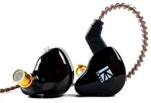 keephifi KBEAR KS2 Wired Earphones,1BA + 1DD 10mm Composite Diaphragm Units in Ear Monitors, 6N OFC Earphone Detachable Cables,HiFi Bass Noise-Isolating Earbuds (no mic, Black)
