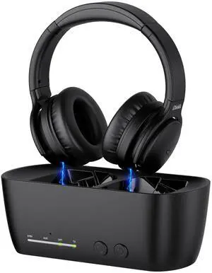 iDiskk Wireless Headphones for All TVs Watching for Seniors TV Headphones with TV Transmitter Charging Base, No Audio Delay,Easy to use with Large Speaker,Gifts for Parents and Children