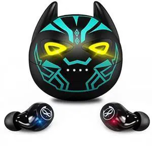 Kids Wireless Earbuds Bluetooth in-Ear Headphones with Microphone Comfort Lightweight Earphone with Noise Cancellation Bluetooth 5.0 in-Ear-Headset Touch Control 32 Hrs Playtime for iPhone/Android