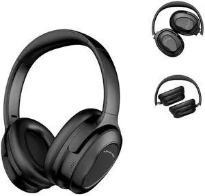 ABVANC Hybrid Active Noise Cancelling Headphones Wireless Over Ear Bluetooth Headphones, Hi-Res Audio, Deep Bass, Comfortable Fit, for Travel Home Office