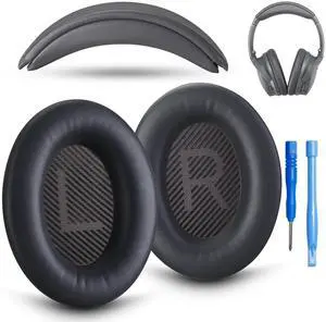 AHG Accessory House Global QC45 earpads/Headband pad Cushion kit. Compatible with Bose QuietComfort 45 QC35 QC35 II QCSE QCSC Headphones (Eclipse Grey). Premium Headband Design | Seamless DIY Fit