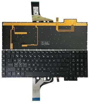GinTai Laptops Keyboard Backlit US Replacement for HP Omen 17-an 17-an011dx 17-an012dx 17-an013dx 17-an014dx 17-an053nr 17-an110nr 17-an120nr 9Z.NEBBQ.11K NSK-XH1BQBlack