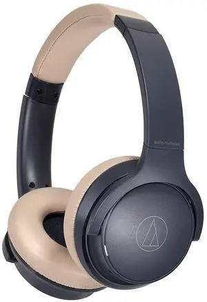 Audio Technica ATH-S220BTNBG Navy/Beige Total Wireless On-Ear Headphones (2021)