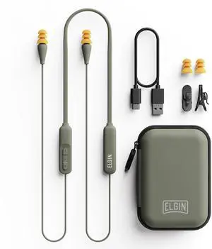 Elgin Discord Gen 2 Bluetooth Earplug Earbuds, OSHA Compliant Noise-Isolating Safety Wireless Headphones, All-Weather Earphones for Industrial Work, and High-Noise Environments