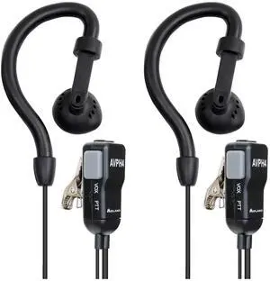 Midland® - AVPH4 Ear Clip Headset Headphones for Midland® GMRS Two-Way Radios  Secure Fit - Crystal Clear Communication Built-In Microphone and Push To Talk Button