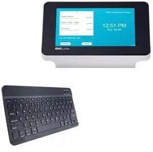 BoxWave Keyboard Compatible with Owl Labs Meeting HQ Device - SlimKeys Bluetooth Keyboard, Portable Thin with Chiclet-Style Keys - Jet Black