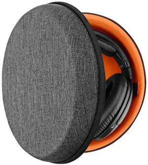 Geekria Shield Headphones Case Compatible with Sennheiser HD550, HD505, HD598, HD650, HD600, HD558, HD518, Replacement Hard Shell Travel Carrying Bag with Cable Storage (Dark Grey)