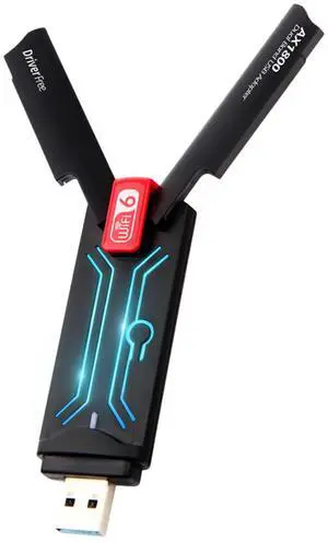 USB WiFi 6 AdapterAX1800Mbps Dual Band 5dBi High Gain Antenna 2.4GHz/ 5GHz Wireless Network Adapter for PCUSB 3.0Supports Windows 10/11