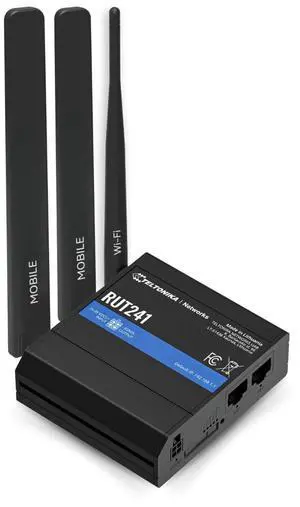 Teltonika RUT241098000 (US Version) Industrial 4G LTE Cellular Router, 4G LTE Wi-Fi Router, Automatic failover, Advanced VPN, Certified by Verizon/AT&T/T-Mobile