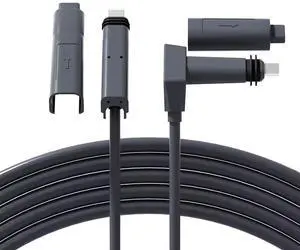 Klutchtech Starlink Cable 300FT, Starlink Replacement Cable for Standard Actuated Gen 2 Wire Extension V2 with End Caps Waterproof Gray (300FT/91M)