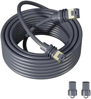 Klutchtech Starlink Cable Gen 3/Mini, 16.4FT Starlink Replacement Cable for Rectangular Satellite Mini/Gen 3 Cable Extension Waterproof Gray (5M/16.4FT)