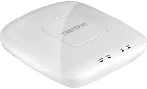 TRENDnet AC1750 Dual Band PoE Access Point, 1300Mbps WiFi AC+450 Mbps WiFi N, WDS Bridge, WDS Station, Repeater Modes, Band Steering, WiFi Traffic Shaping, IPv6, White, TEW-825DAP