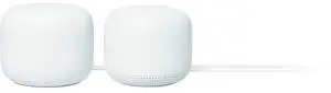 Nest WiFi Router with 1 Point - Mesh for Wireless Internet Wi-Fi Extender Smart Speaker Works and Google Home Systems Snow
