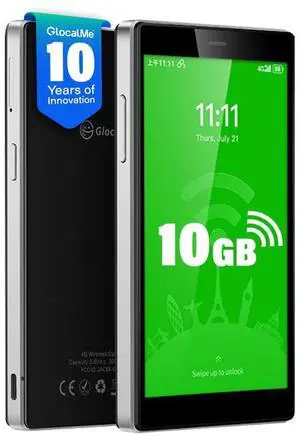 GlocalMe G4 Pro 4G LTE Mobile Hotspot Device with 10GB US/CA/MX Data 30 Days, Portable WiFi Hotspot for Travel, 5 Touch Screen LCD Display, Dual Band High Speed Hotspot Device, SIMFREE, Pocket WiFi