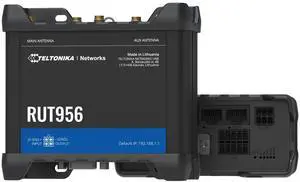 RUT956 (EU) 4G LTE Router Teltonika RUT956, Cellular, RUT956 (Teltonika RUT956, Cellular Network Router, Black, Aluminium, Plastic, DIN-Rail, Industrial, Fast Ethernet)