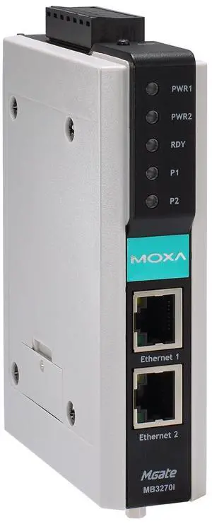 Moxa Americas,Inc. - MGATE MB3270-2 Port Modbus TCP to Serial Communication Gateway