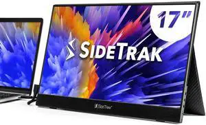 SideTrak Solo 17.3 Portable Monitor for Laptop | Freestanding Full HD LED USB Laptop Dual Screen with Cover | Compatible with Mac, PC, & Chrome | Powered by USB-C or Mini HDMI