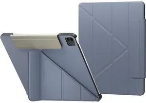 SWITCHEASY Origami 2024-2025 iPad Air 13 (M2/M3) / iPad Pro 12.9" (2018-2022) Case - Folio Case with Multi-Angle Stand, Apple Pencil 2 Charging - Alaskan Blue