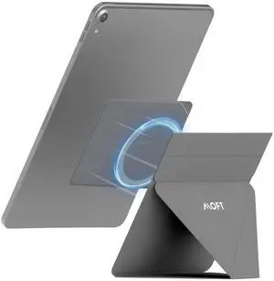 MOFT Snap Tablet Stand Holder, Foldable and Adjustable in Portrait/Landscape, Ultra-Slim Design Ipad Stand for Desk, Compatible with iPad Pro iPad Air 9.7" and Larger Tablets, Cool Grey