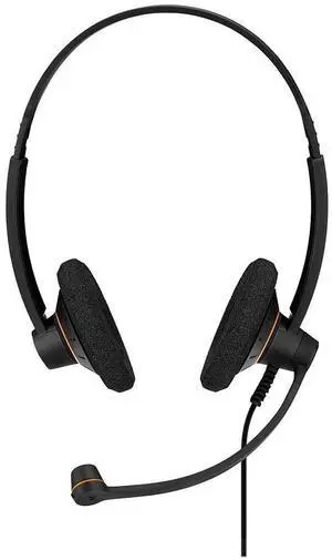 EPOS Sennheiser 1000551 I SENNHEISER Impact SC 60 USB ML Stereo Headset, On Ear, Black with Orange Color Highlights
