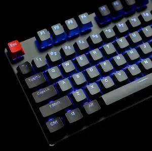 YMDK Double Shot 108 Dyed PBT Shine Through OEM Profile Dolch Keycap for MX Switches Mechanical KeyboardOnly Keycap (Dolch)
