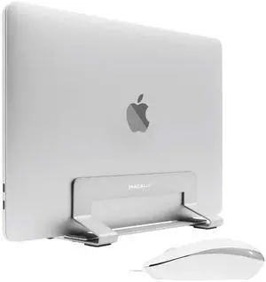 Macally Wired Computer Mouse and an Adjustable Vertical Laptop Stand, Ultimate Final Touch to Your Office