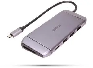 9-in-1 USB-C Hub Docking Station - 4K HDMI, VGA, Ethernet, SD, 60W Power Delivery | Travel Ready for Laptops