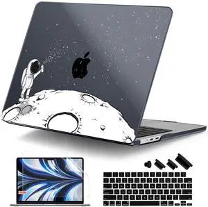 DONGKE for M4 MacBook Air 13.6 Inch Case 2025 2024 2023 2022 Model A3240 A3113 A2681 M3 M2 Chip, Plastic Hard Shell Case Cover with Touch ID for MacBook Air 13 Inch M4 - Astronaut