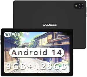 DOOGEE U10 Android 14 Tablet, 9GB RAM+128GB ROM Tablet 10.1" Display, 5060mAh Battery, Widevine L1 | 8MP+5MP | Bluetooth 5.0 | WiFi-6 | OTG, Gray