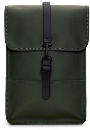 RAINS Backpack Mini - Green Waterproof Backpack for men and Women - Fits 13" Laptop - Durable Compact Water Resistant Bag for Everyday Use, Travel, and Work - 2 Year Warranty RAINS Backpack Mini - Green Waterproof Backpack for men and Women - Fits 13" Laptop - Durable Compact Water Resistant Bag for Everyday Use, Travel, and Work - 2 Year Warranty